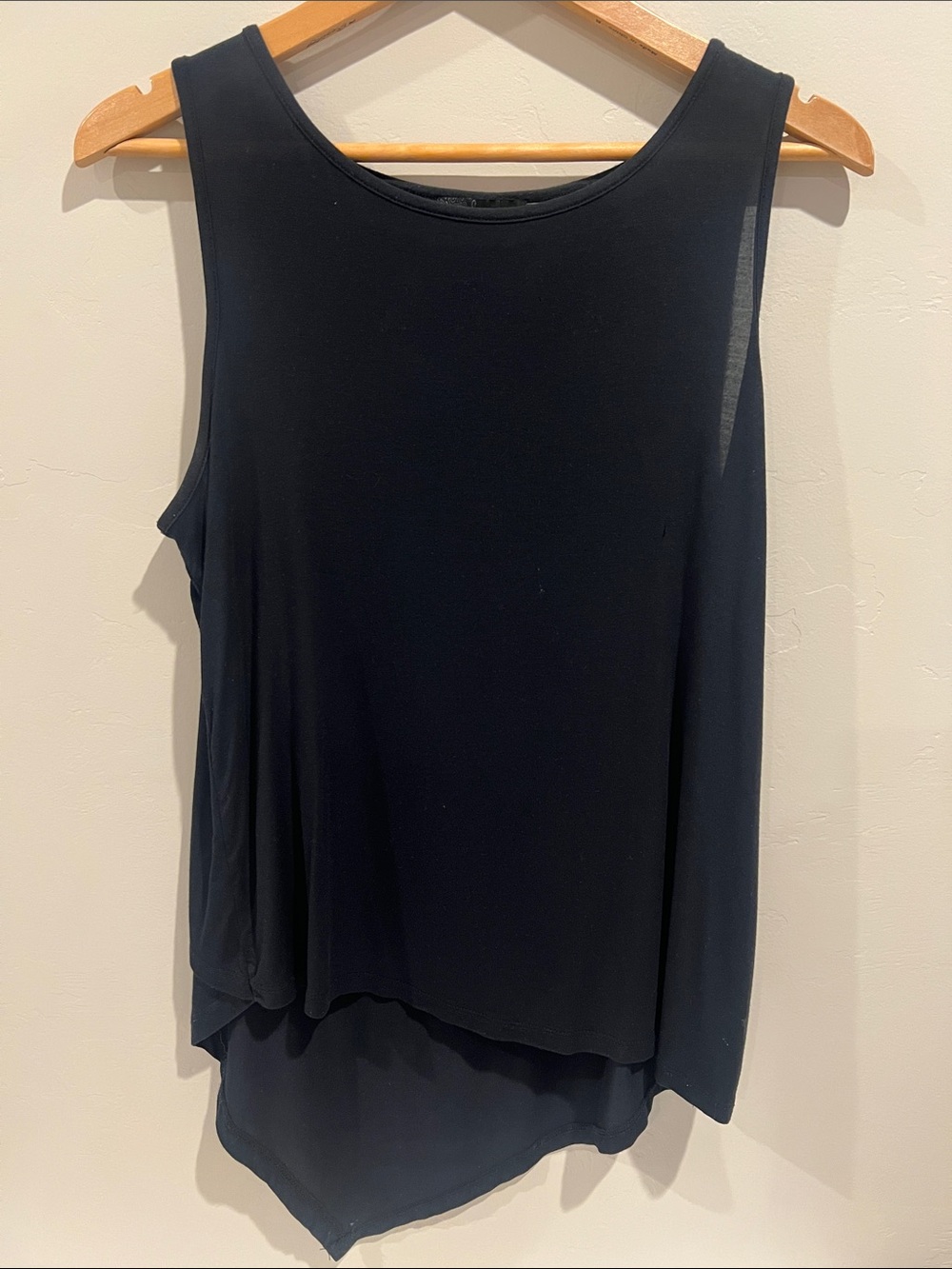 Prana Black Layered Scoop Neck Tank